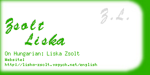 zsolt liska business card